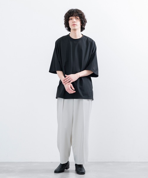 JUNRED(ジュンレッド)の「エクストラライトスルーイージーワイドストレートパンツ(スラックス・メンズ・カーキ/ブラック/ホワイト系その他・L/S/M)」の15枚目の写真