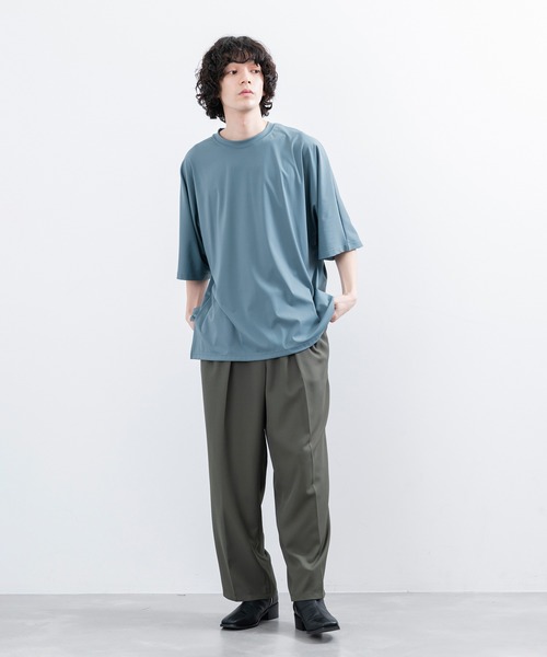 JUNRED(ジュンレッド)の「エクストラライトスルーイージーワイドストレートパンツ(スラックス・メンズ・カーキ/ブラック/ホワイト系その他・L/S/M)」の17枚目の写真