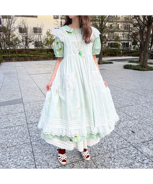 最終価格 ピンクハウス スカラップレース使い タブリエ PINK HOUSE（ピンクハウス）の「スカラップレース使いタブリエ