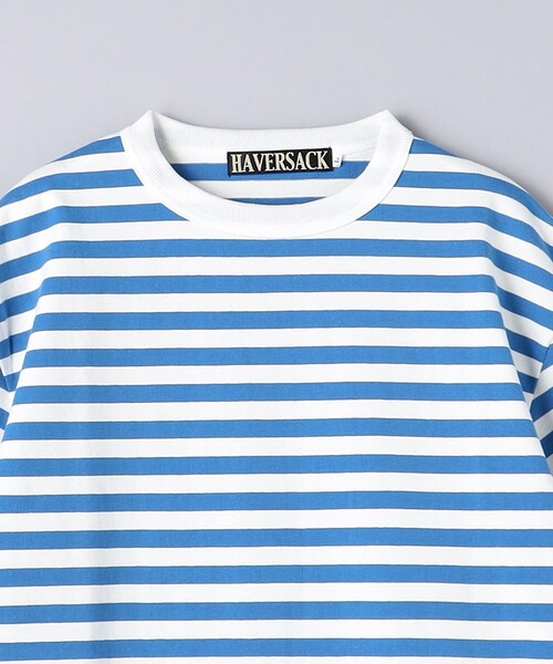 HAVERSACK(ハバーザック)の「<Haversack> TIGHT TENSION PLAIN STITCH BORDER LOOSE FIT T-SHIRT/プレーンステッチ ボーダー ルーズフィット Tシャツ(Tシャツ/カットソー・メンズ・コバルトブルー/オリーブ・L/M)」の10枚目の写真