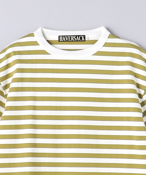 HAVERSACK(ハバーザック)の「<Haversack> TIGHT TENSION PLAIN STITCH BORDER LOOSE FIT T-SHIRT/プレーンステッチ ボーダー ルーズフィット Tシャツ(Tシャツ/カットソー・メンズ・コバルトブルー/オリーブ・L/M)」の6枚目の写真
