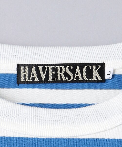 HAVERSACK(ハバーザック)の「<Haversack> TIGHT TENSION PLAIN STITCH BORDER LOOSE FIT T-SHIRT/プレーンステッチ ボーダー ルーズフィット Tシャツ(Tシャツ/カットソー・メンズ・コバルトブルー/オリーブ・L/M)」の4枚目の写真