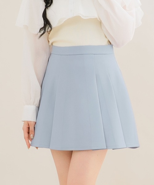 Newlyme（ニューリーミー）の「Aラインミニフレアスカート（スカート・レディース・ブラック/ブルー/ベビーピンク/ホワイト・SMALL/MEDIUM/LARGE）」の3枚目の写真