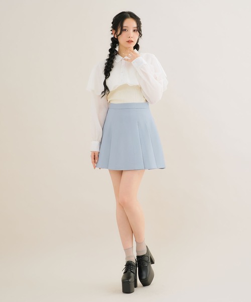 Newlyme（ニューリーミー）の「Aラインミニフレアスカート（スカート・レディース・ブラック/ブルー/ベビーピンク/ホワイト・SMALL/MEDIUM/LARGE）」の15枚目の写真