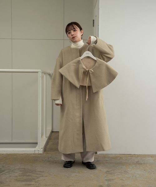 セール/ブランド古着】ノーカラーコート（ノーカラーコート）｜lawgy  