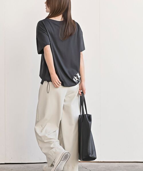 rps(アールピーエス)の「ブラブラキャット裾ドロストTシャツ(Tシャツ/カットソー・レディース・ホワイト系その他2/ホワイト系その他3/オフホワイト/チャコールグレー/グレー系その他2・フリー)」の12枚目の写真