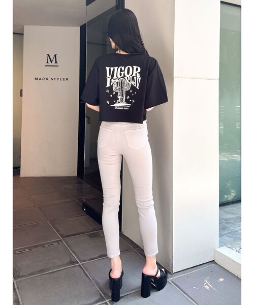 GYDA（ジェイダ）の「ハイウエスト stretchy カラーパンツ（その他パンツ・レディース・ライトグレー/その他1/ブラック・SMALL/MEDIUM/X-SMALL）」の17枚目の写真