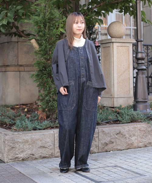 Brocante / ブロカント] 10ozデニム トラヴァイユサロペット | Domingo