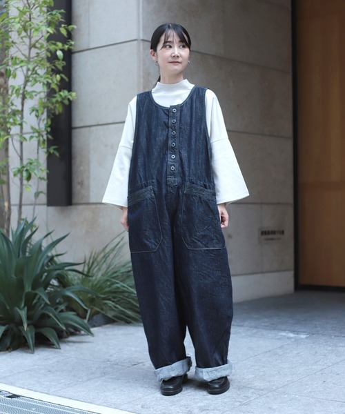 Brocante（ブロカント）の「[Brocante / ブロカント] 10ozデニム トラヴァイユサロペット（サロペット/オーバーオール・レディース・ワンウォッシュ・2）」の13枚目の写真