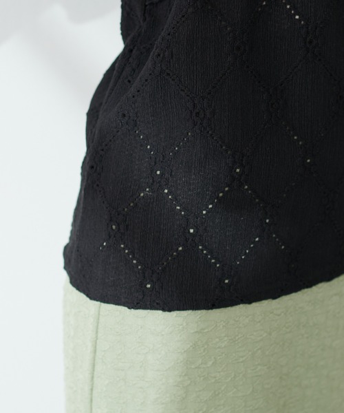 natural couture（ナチュラルクチュール）の「【WEB限定】アイレットカットレースクロスオフショルプルオーバー（Tシャツ/カットソー・レディース・ラベンダー/アイボリー/サックスブルー/ブラック・FREE）」の11枚目の写真