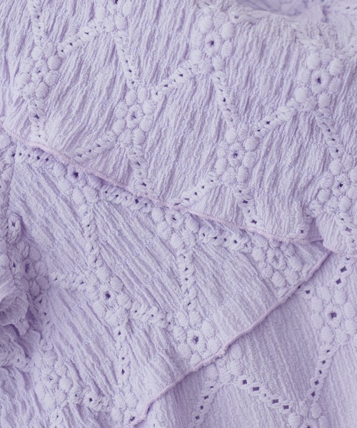 natural couture（ナチュラルクチュール）の「【WEB限定】アイレットカットレースクロスオフショルプルオーバー（Tシャツ/カットソー・レディース・ラベンダー/アイボリー/サックスブルー/ブラック・FREE）」の16枚目の写真