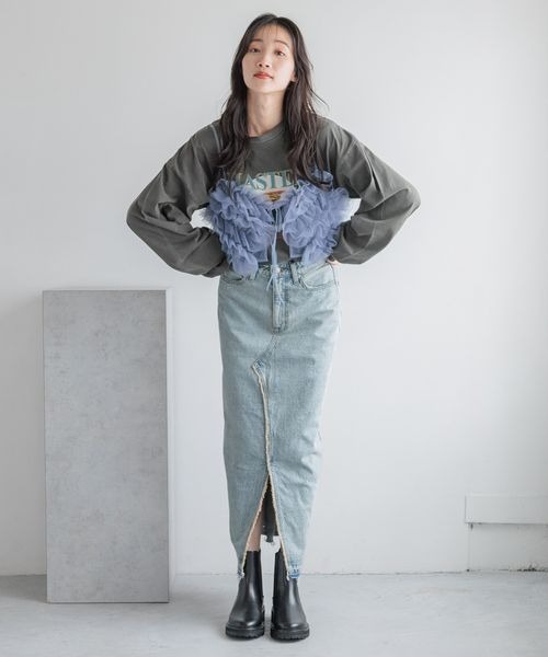 ruiページ 新品 ローリーズファーム 2WAYフリルチュールビスチェ