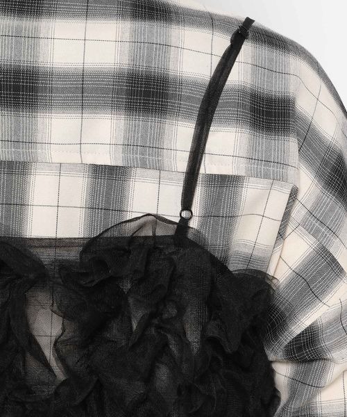 LOWRYS FARM（ローリーズファーム）の「２ＷＡＹフリルチュールビスチェ　 143398（キャミソール・レディース・アイボリー/ブラック/ブルー・FREE）」の20枚目の写真