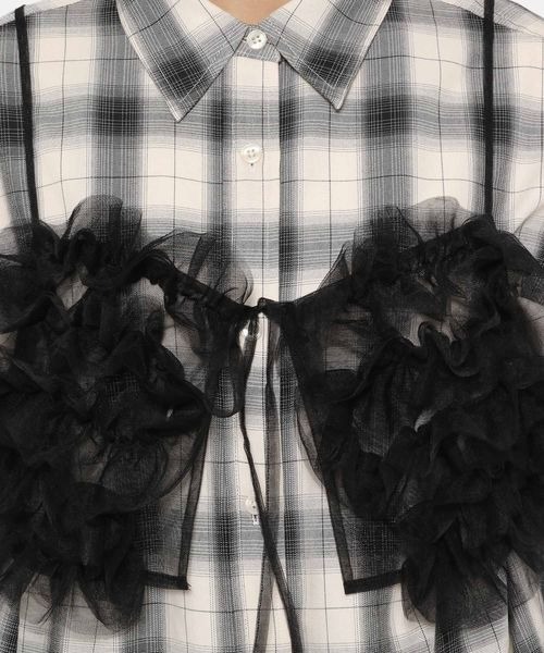 LOWRYS FARM（ローリーズファーム）の「２ＷＡＹフリルチュールビスチェ　 143398（キャミソール・レディース・アイボリー/ブラック/ブルー・FREE）」の21枚目の写真