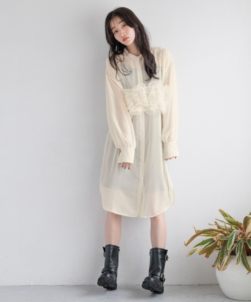 ruiページ 新品 ローリーズファーム 2WAYフリルチュールビスチェ