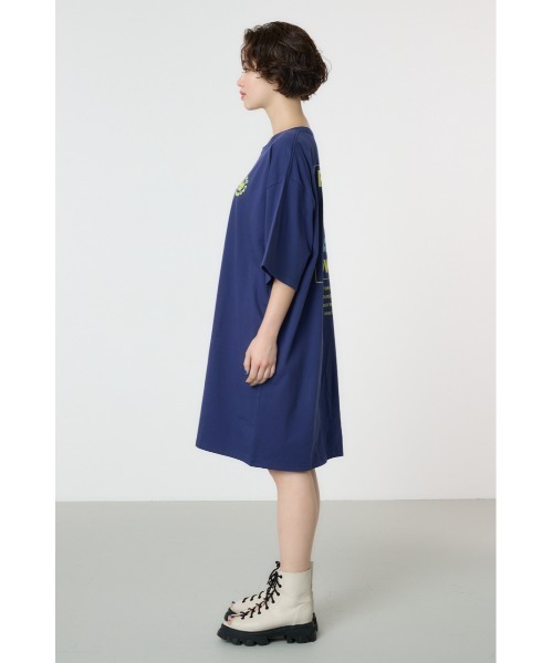 RODEO CROWNS WIDE BOWL（ロデオクラウンズワイドボウル）の「water surface T ワンピース（ワンピース・レディース・ライトブラック/オフホワイト/ネイビー・FREE）」の12枚目の写真