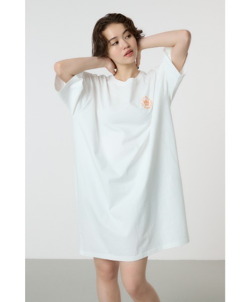 RODEO CROWNS WIDE BOWL（ロデオクラウンズワイドボウル）の「water surface T ワンピース（ワンピース・レディース・ライトブラック/オフホワイト/ネイビー・FREE）」の5枚目の写真