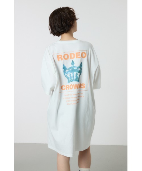 RODEO CROWNS WIDE BOWL（ロデオクラウンズワイドボウル）の「water surface T ワンピース（ワンピース・レディース・ライトブラック/オフホワイト/ネイビー・FREE）」の9枚目の写真