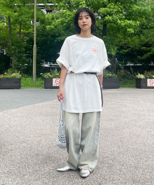 RODEO CROWNS WIDE BOWL（ロデオクラウンズワイドボウル）の「water surface T ワンピース（ワンピース・レディース・ライトブラック/オフホワイト/ネイビー・FREE）」の20枚目の写真