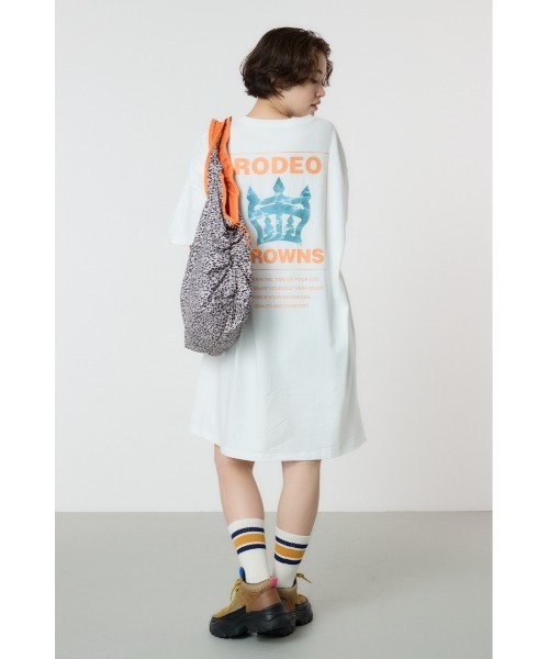 RODEO CROWNS WIDE BOWL（ロデオクラウンズワイドボウル）の「water surface T ワンピース（ワンピース・レディース・ライトブラック/オフホワイト/ネイビー・FREE）」の19枚目の写真