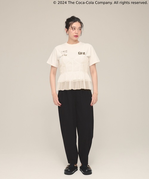 eL(エル)の「【eL】 Coca-Cola Tee/130948(Tシャツ/カットソー・レディース・オフホワイト/スミクロ・FREE)」の7枚目の写真