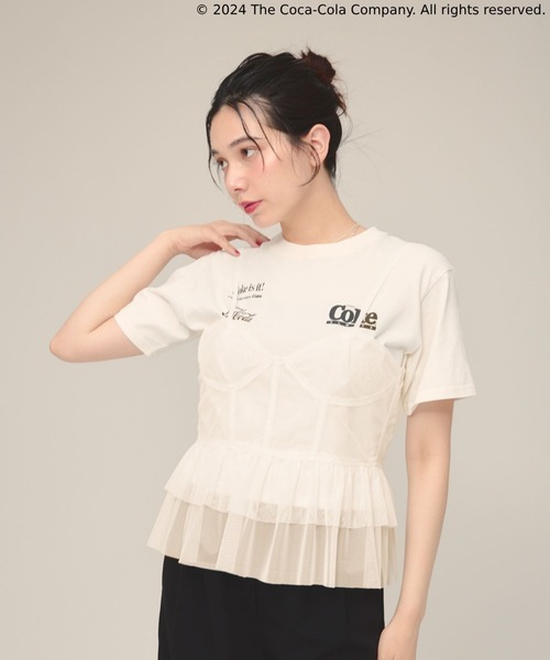 eL(エル)の「【eL】 Coca-Cola Tee/130948(Tシャツ/カットソー・レディース・オフホワイト/スミクロ・FREE)」の8枚目の写真