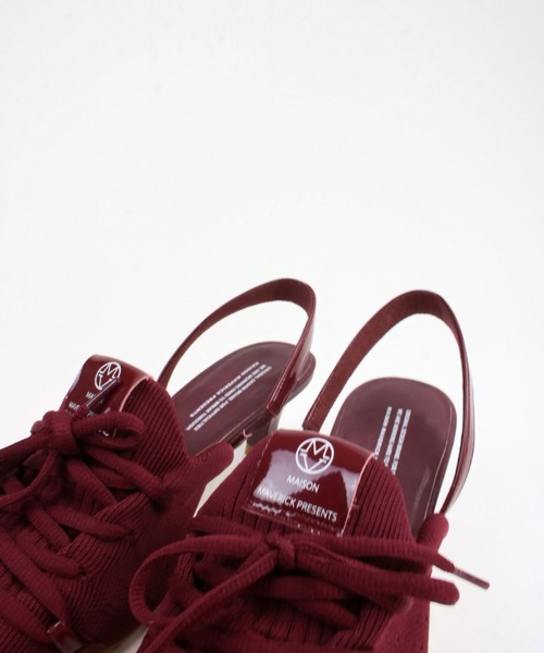 Scrap Book（スクラップブック）の「【Scrap Book×MAISON MAVERICK PRESENTS】Knit Lace-Up Heel Sneakers（パンプス・レディース・ライトグレー/ボルドー・M/L）」の22枚目の写真