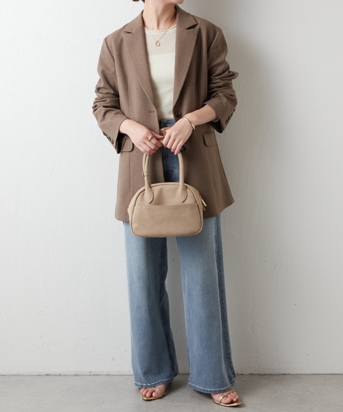 PAPILLONNER（パピヨネ）の「ミディアムボストン（ボストンバッグ・レディース・シルバー/ベージュ・FREE）」の13枚目の写真