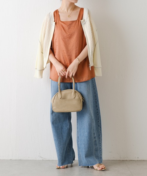 PAPILLONNER（パピヨネ）の「ミディアムボストン（ボストンバッグ・レディース・シルバー/ベージュ・FREE）」の8枚目の写真