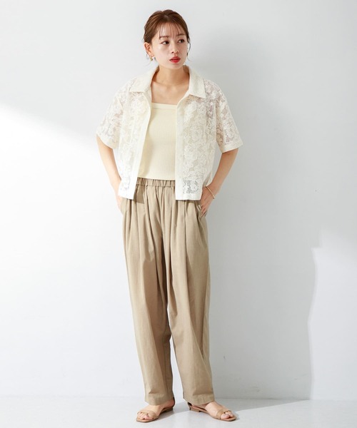 URBAN RESEARCH Sonny Label(アーバンリサーチサニーレーベル)の「『WEB限定』レース半袖シャツ(シャツ/ブラウス・レディース・ブラック/オフホワイト/ベージュ・FREE)」の9枚目の写真