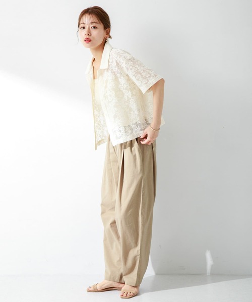 URBAN RESEARCH Sonny Label(アーバンリサーチサニーレーベル)の「『WEB限定』レース半袖シャツ(シャツ/ブラウス・レディース・ブラック/オフホワイト/ベージュ・FREE)」の10枚目の写真