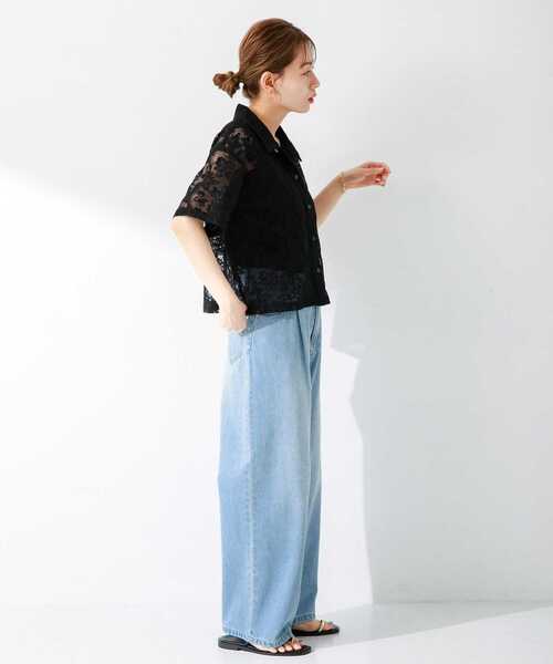 URBAN RESEARCH Sonny Label(アーバンリサーチサニーレーベル)の「『WEB限定』レース半袖シャツ(シャツ/ブラウス・レディース・ブラック/オフホワイト/ベージュ・FREE)」の18枚目の写真