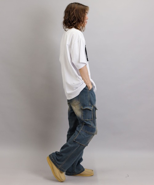 SPINNS（スピンズ）の「【ユニセックスで着用可能】カーゴデニムパンツ（デニムパンツ・メンズ・ブルー/ブラック・L/M）」の15枚目の写真