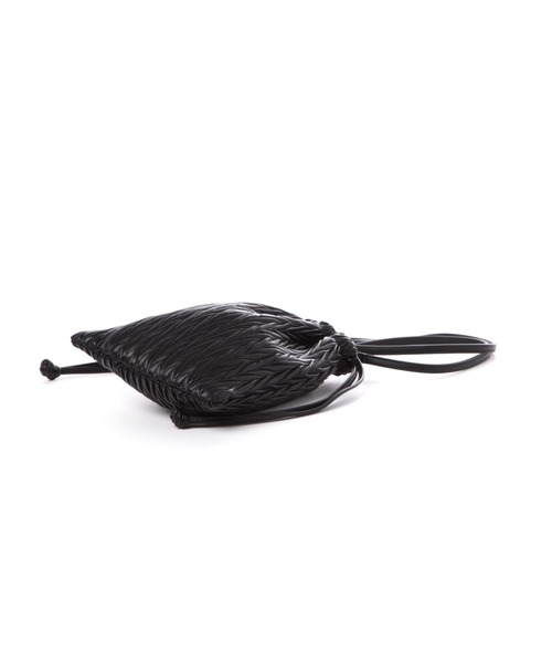 LAKOLE（ラコレ）の「ヘリンボン巾着ショルダーバッグ / 132239（ショルダーバッグ・レディース・オフホワイト/ブラック/ライトグリーン・FREE）」の9枚目の写真