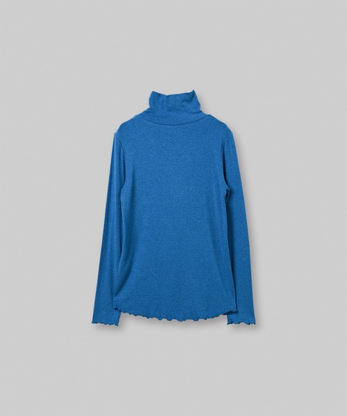 kha:ki(カーキ)の「「KHA:KI/カーキ」ソフトタートルネックトップ(Tシャツ/カットソー・レディース・イエロー/ブルー/オフホワイト/ブラック・1)」の4枚目の写真