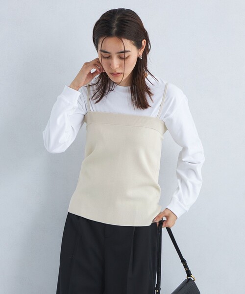 シールームリン　Knit Dockingバルーンノースリーブトップス Knit Dockingバルーンノースリーブトップス