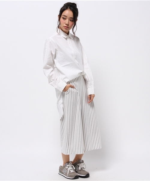 coen(コーエン)の「ライトオックスチュニックシャツ(シャツ/ブラウス・レディース・コバルトブルー/ホワイト・MEDIUM/LARGE)」の3枚目の写真