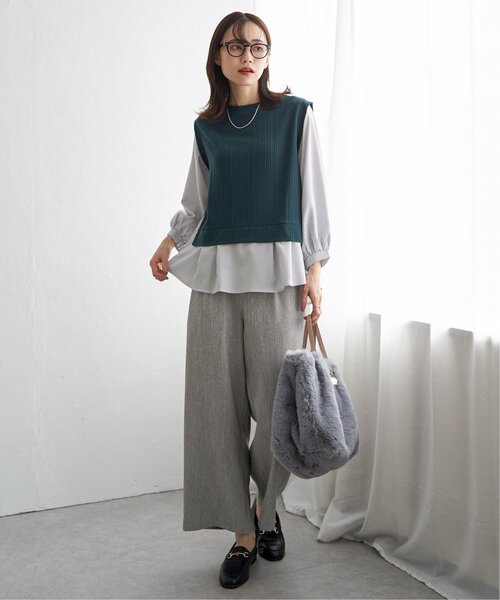 ikka（イッカ）の「エコファー2WAYトートバッグ（ショルダーバッグ・レディース・オフホワイト/ダークグリーン/ブルー/ベージュ・FREE）」の22枚目の写真