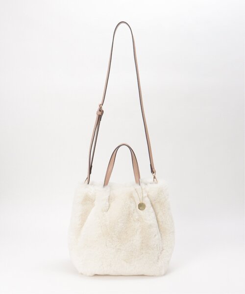 ikka（イッカ）の「エコファー2WAYトートバッグ（ショルダーバッグ・レディース・オフホワイト/ダークグリーン/ブルー/ベージュ・FREE）」の17枚目の写真