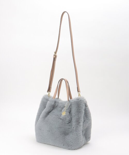 ikka（イッカ）の「エコファー2WAYトートバッグ（ショルダーバッグ・レディース・オフホワイト/ダークグリーン/ブルー/ベージュ・FREE）」の15枚目の写真