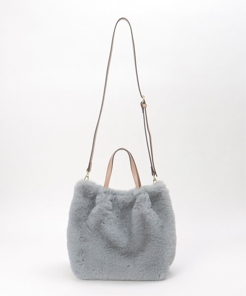 ikka（イッカ）の「エコファー2WAYトートバッグ（ショルダーバッグ・レディース・オフホワイト/ダークグリーン/ブルー/ベージュ・FREE）」の14枚目の写真