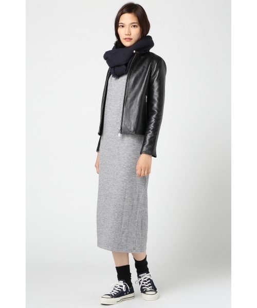 JOURNAL STANDARD（ジャーナルスタンダード）の「エアリージャージ ワンピース#（ワンピース・レディース・チャコールグレー/アイボリー/ネイビー・FREE）」の1枚目の写真