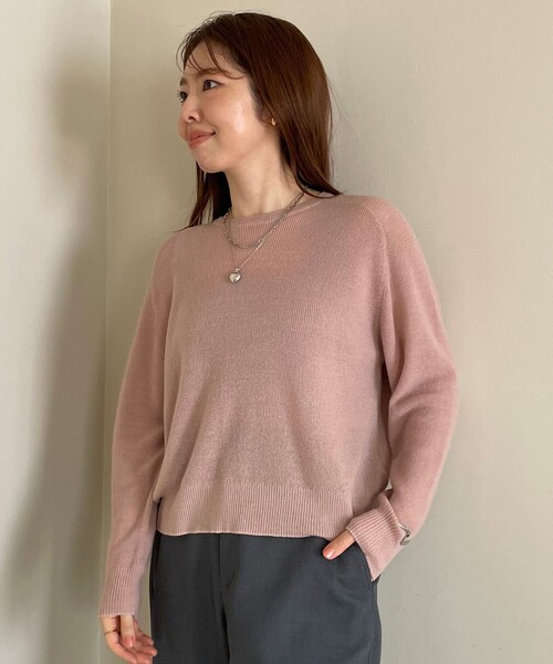 【軽量/洗える】ファインアルパカ クルーネック UNFILO ニット セーター 「軽量/洗える」ファインアルパカ