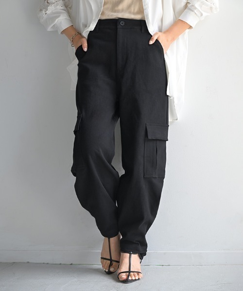 HUG.U（ハグユー）の「2wayカーゴパンツ（カーゴパンツ・レディース・ダークグレー/サンドベージュ/ブラック/カーキ/ホワイト・M/L/L(レギュラー丈)/M(トール丈)/L(トール丈)/M(レギュラー丈)）」の15枚目の写真