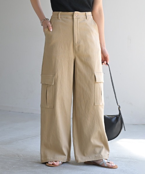 HUG.U（ハグユー）の「2wayカーゴパンツ（カーゴパンツ・レディース・ダークグレー/サンドベージュ/ブラック/カーキ/ホワイト・M/L/L(レギュラー丈)/M(トール丈)/L(トール丈)/M(レギュラー丈)）」の10枚目の写真