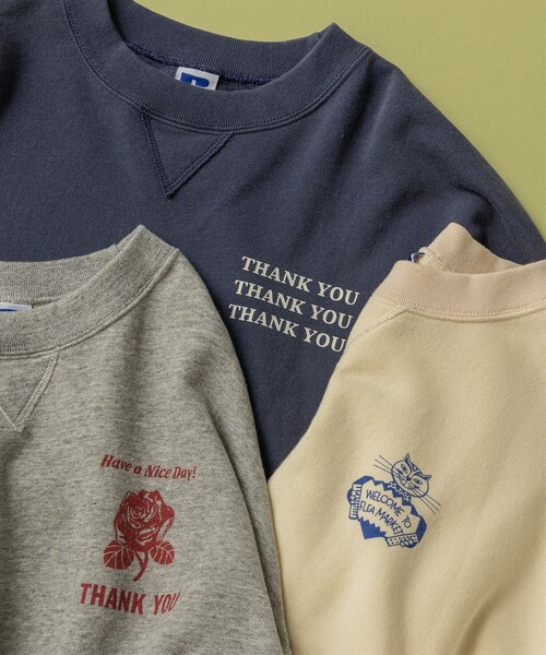 Russell Athletic（ラッセルアスレティック）の「【別注】RUSSELL ATHLETIC /  ロゴプリント スウェット（スウェット・レディース・ネイビー/グレー/イエロー系その他・ONE SIZE）」の7枚目の写真