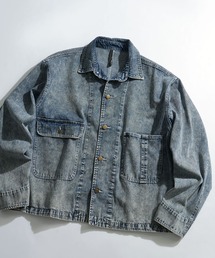 Ritzy（リッツィー）の「vintage like hard wash denim work jacket/ヴィンテージライク ハードウォッシュ デニム ワークジャケット レディース メンズ（デニムジャケット）」