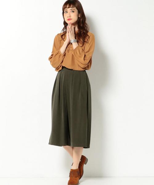 Another Edition（アナザーエディション）の「レーヨンポリエステルガウチョ2/AEBC R/P GAUCHO FW2◆（その他パンツ・レディース・ブラック/オリーブ・フリー）」の6枚目の写真