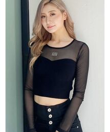 GYDA | シースルーベアニットトップス(ニット/セーター)