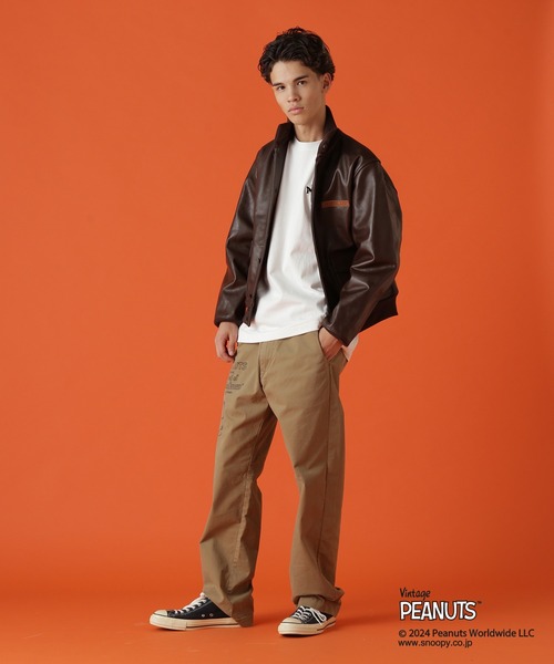 PEANUTS（ピーナッツ）の「《AVIREX × PEANUTS》A-1 "FLYING ACE" / A-1 "フライング エース" / ピーナッツ / アヴィレックス（ミリタリージャケット・メンズ・ダークブラウン・XX-LARGE/X-LARGE/LARGE/MEDIUM）」の4枚目の写真